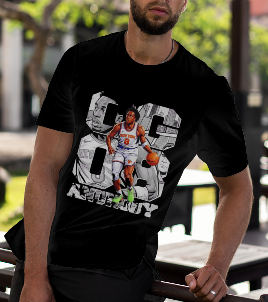 New York Anunoby 08 Basketball Comic Knicks T-Shirt