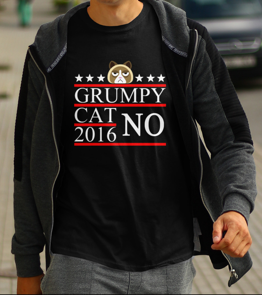 Grumpy Cat NO 2016 Five Stars T-Shirt