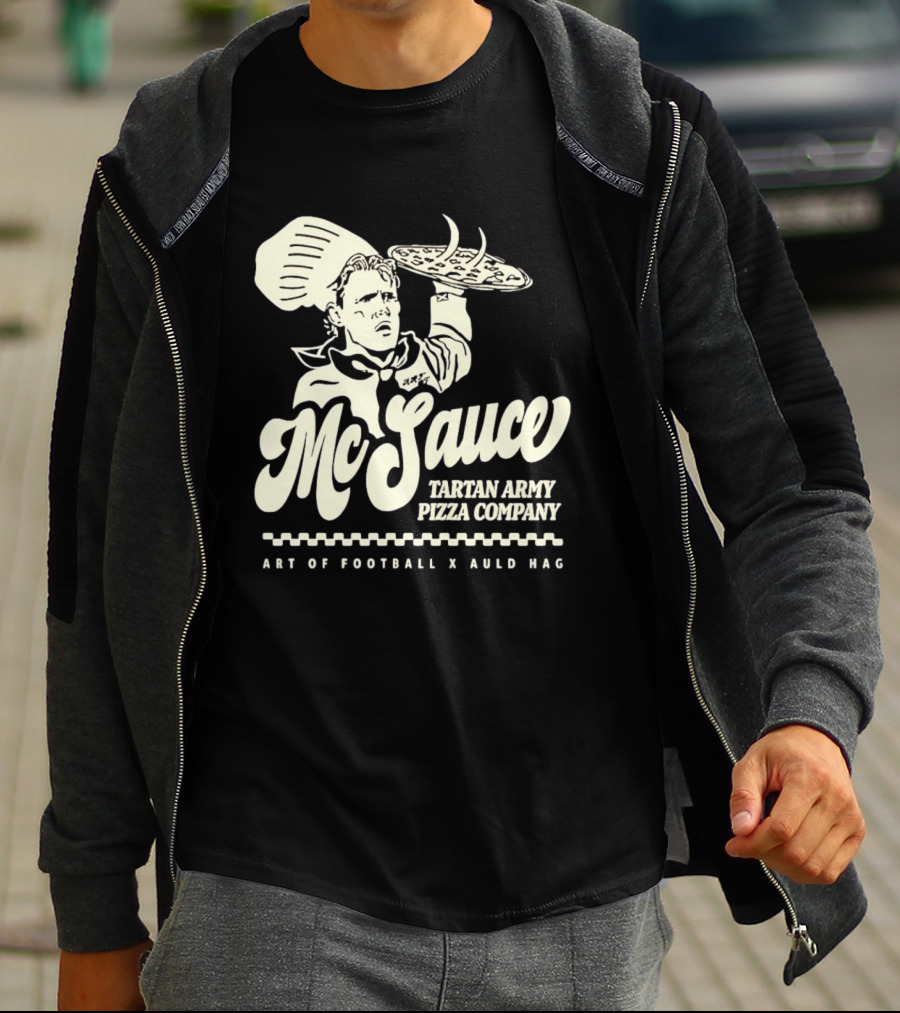 McSauce Tartan Army Pizza Company Art Of Football X Auld Hag T-Shirt