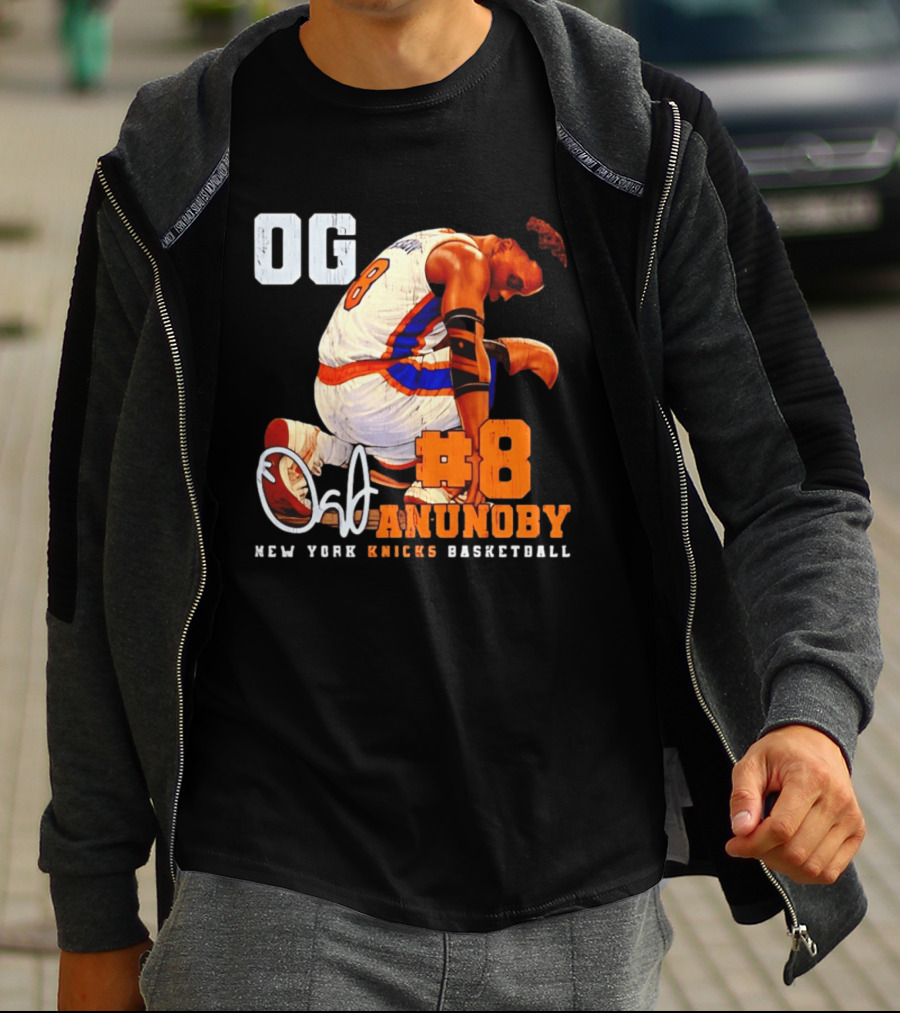 OG Anunoby Number 8 New York Knicks Basketball T-Shirt
