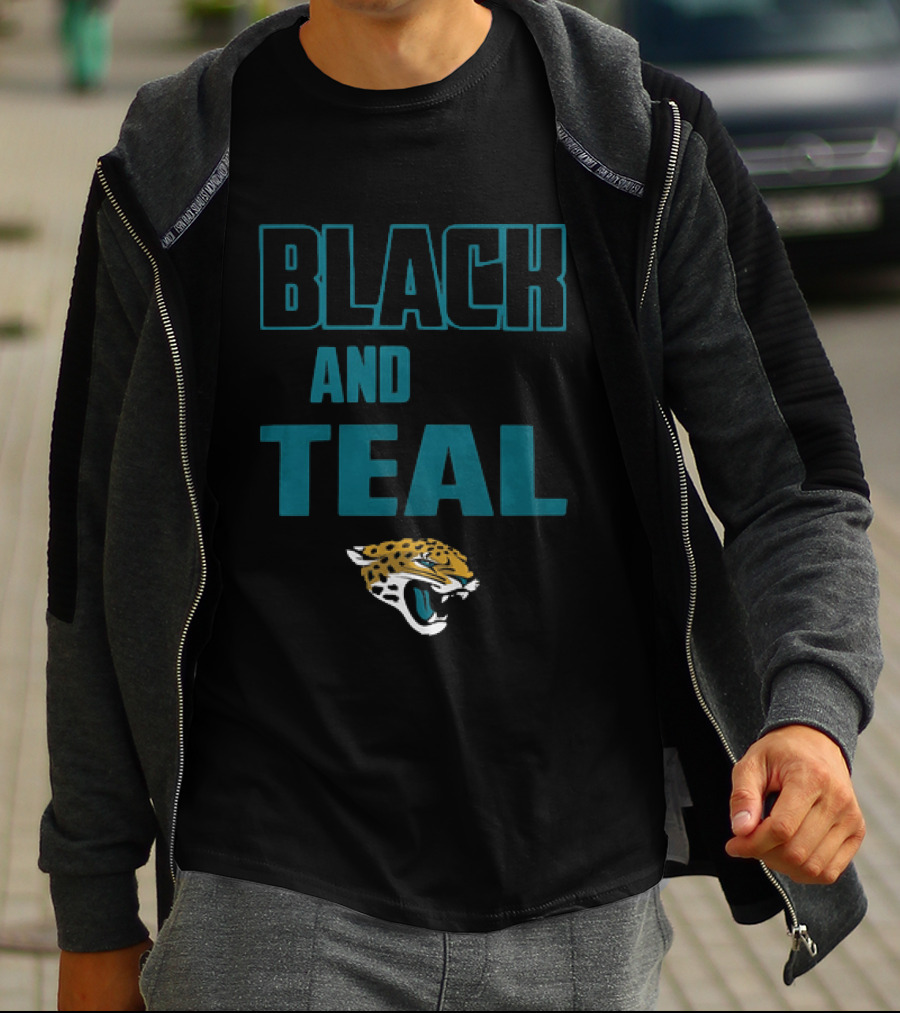 Jaguars Black And Teal Blanket With Iconic Jaguar T-Shirt