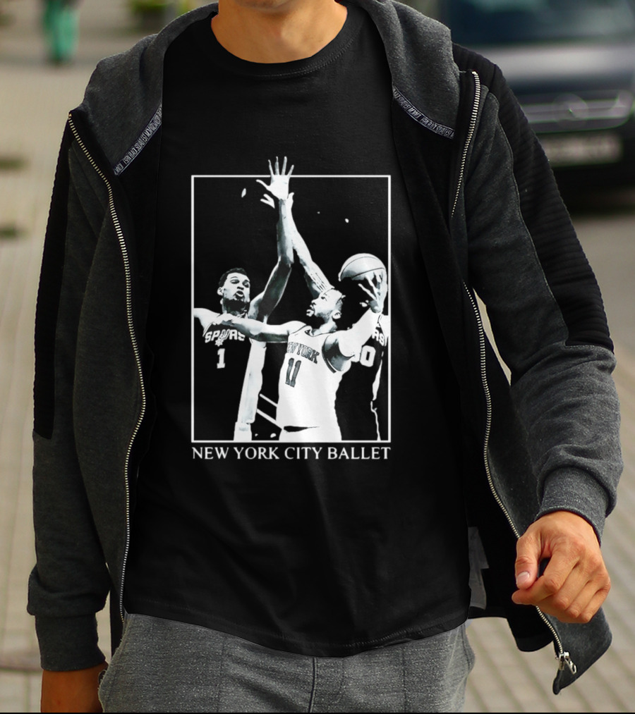 Jalen Brunson New York Spurs NBA Matchup Ballet Performance T-Shirt