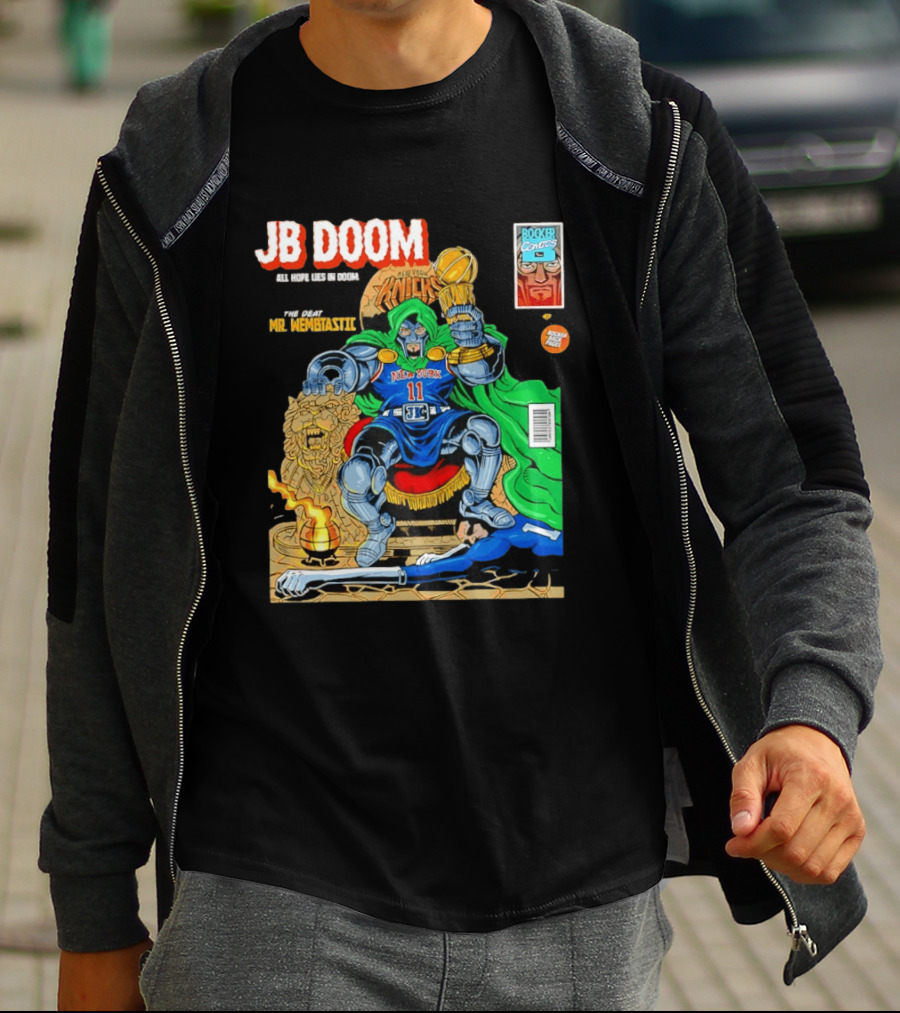 JB Doom New York Knicks 2026 NBA Champs The Death Of Mr. Wembtastic T-Shirt