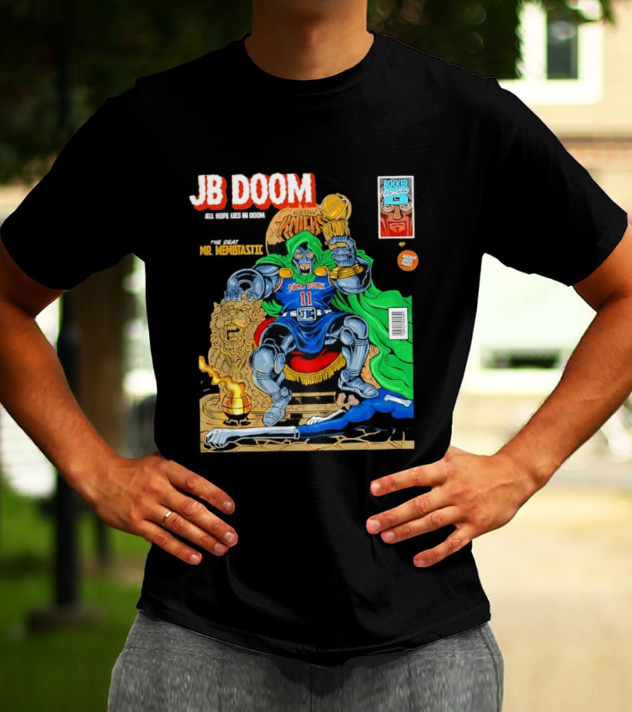 JB Doom New York Knicks 2026 NBA Champs The Death Of Mr. Wembtastic T-Shirt