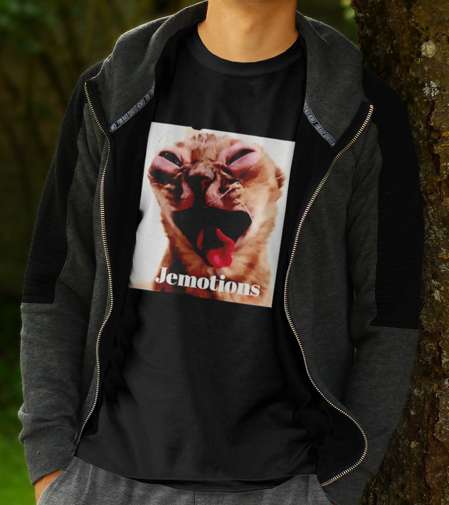 Jemotions Cat Funny Kitten Face Hilarious Expression T-Shirt