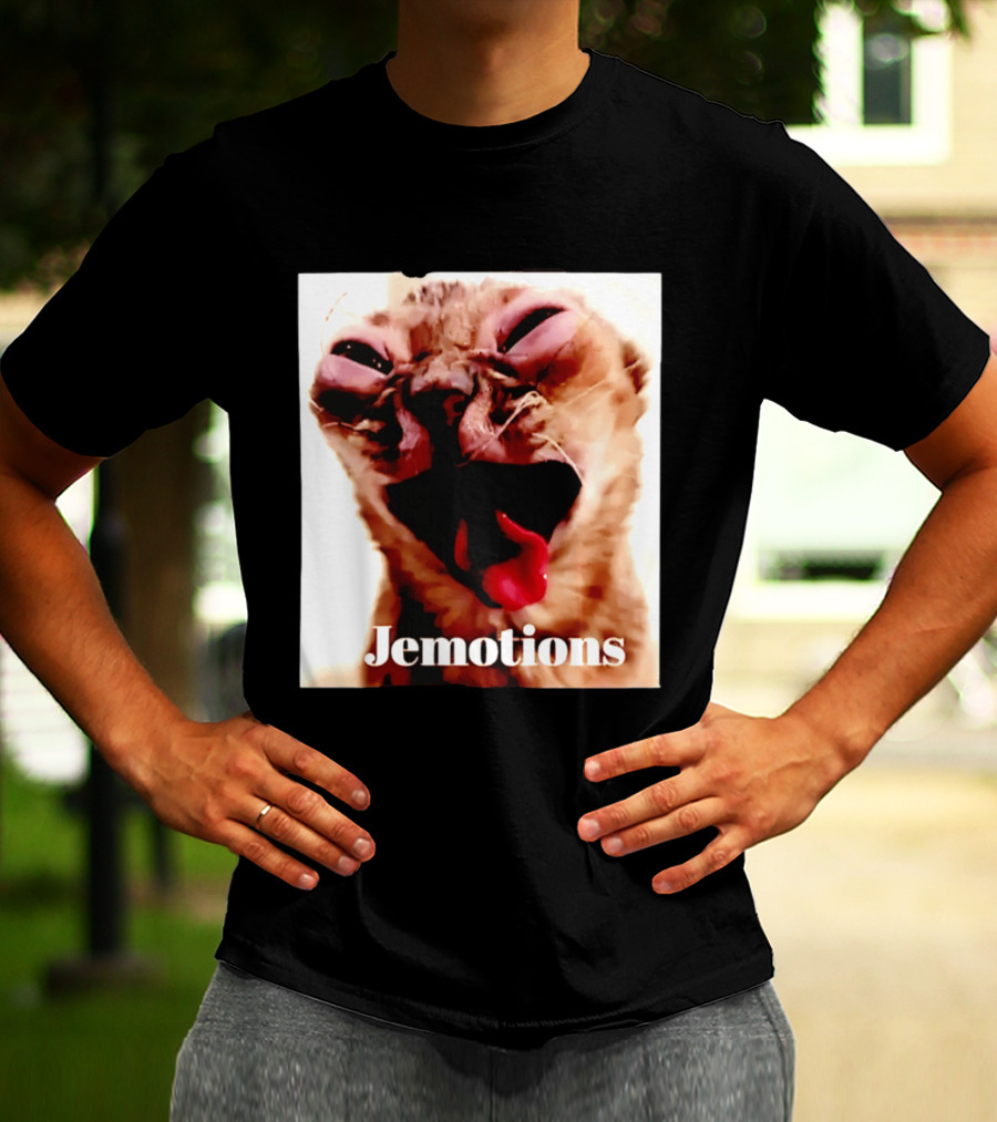 Jemotions Cat Funny Kitten Face Hilarious Expression T-Shirt