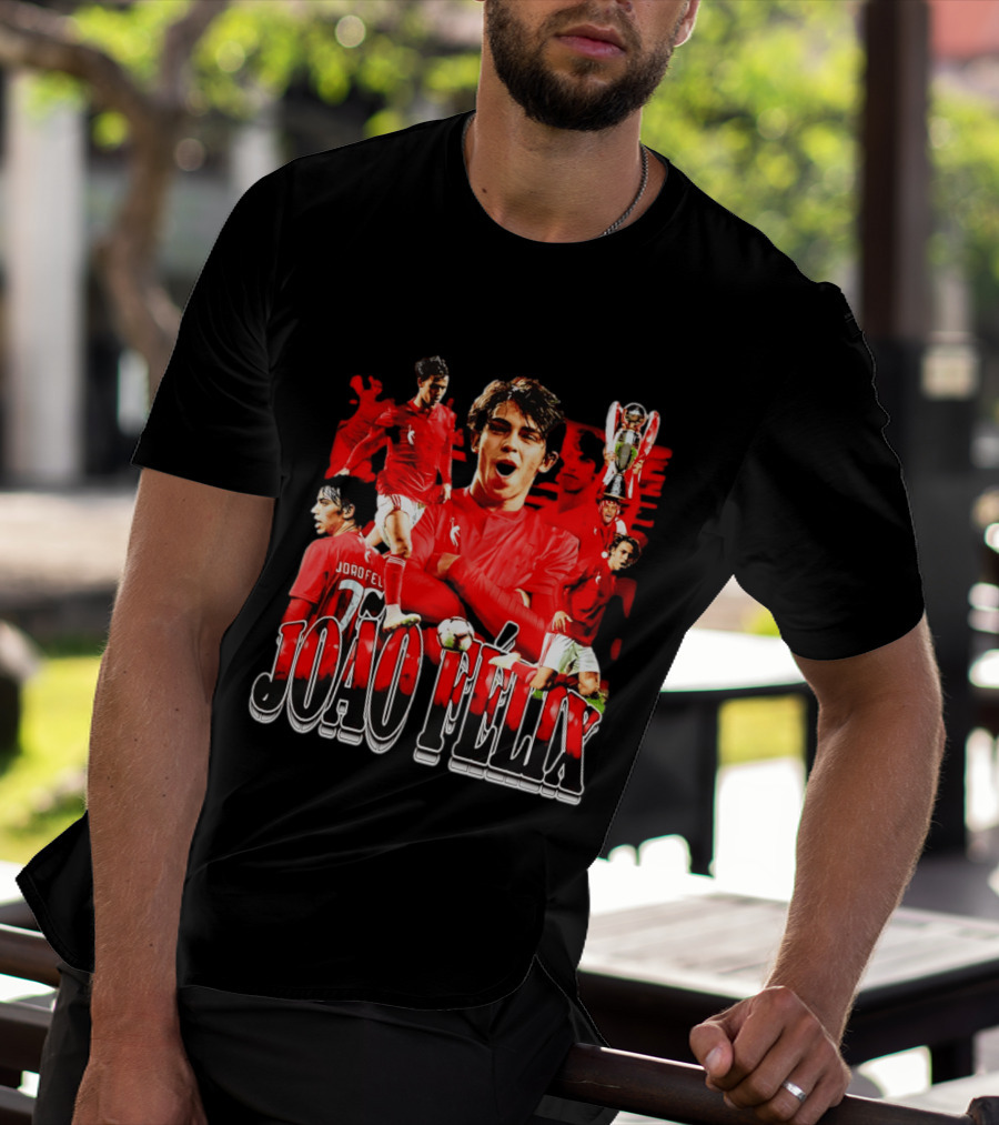 João Félix SL Benfica Football Star Reds Celebration T-Shirt