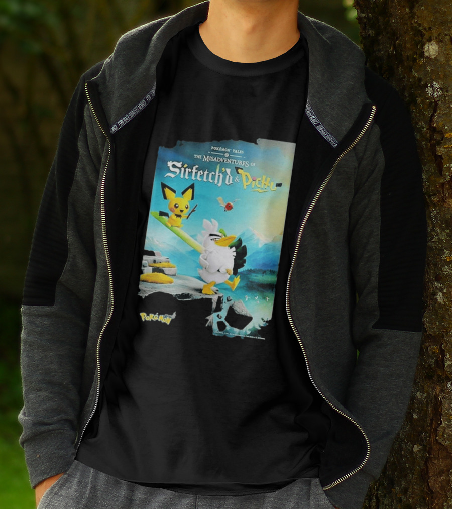 Pokémon Tales The Misadventures Of Sirfetch'd And Pichu Adventure Scene T-Shirt
