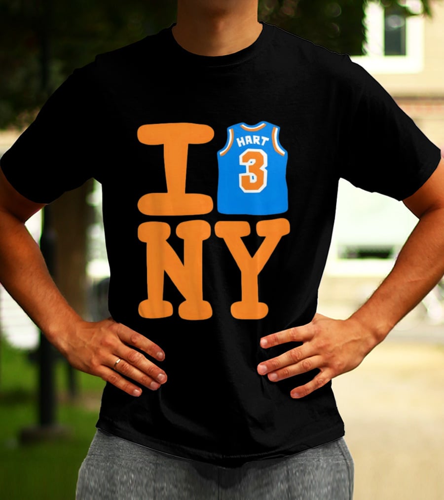 Josh Hart New York Knicks I Love NY 3 Basketball 2026 T-Shirt