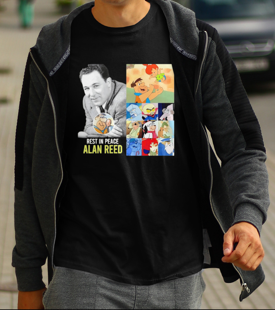 Rest In Peace Alan Reed Iconic Characters Montage Fred Flintstone Nostalgia T-Shirt