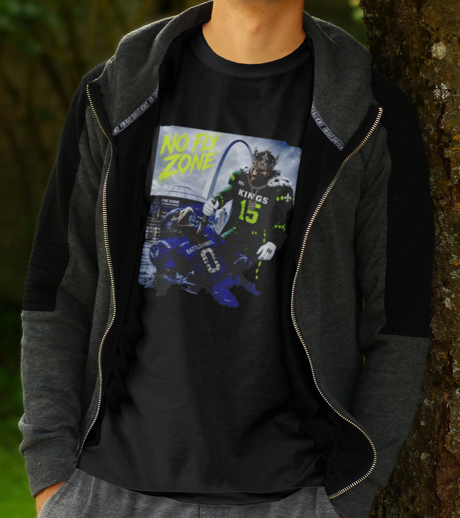 No Fly Zone Kings 15 Defeat Battlehawks The Dome At America's Center T-Shirt