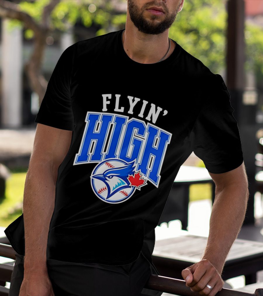 Flyin' High Toronto Blue Jays Maple Leaf Baseball Team T-Shirt