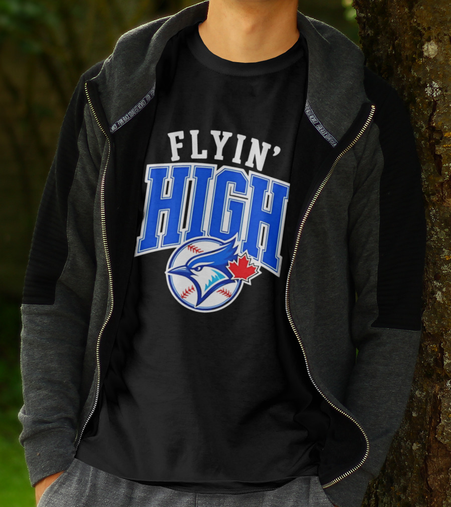 Flyin' High Toronto Blue Jays Maple Leaf Baseball Team T-Shirt