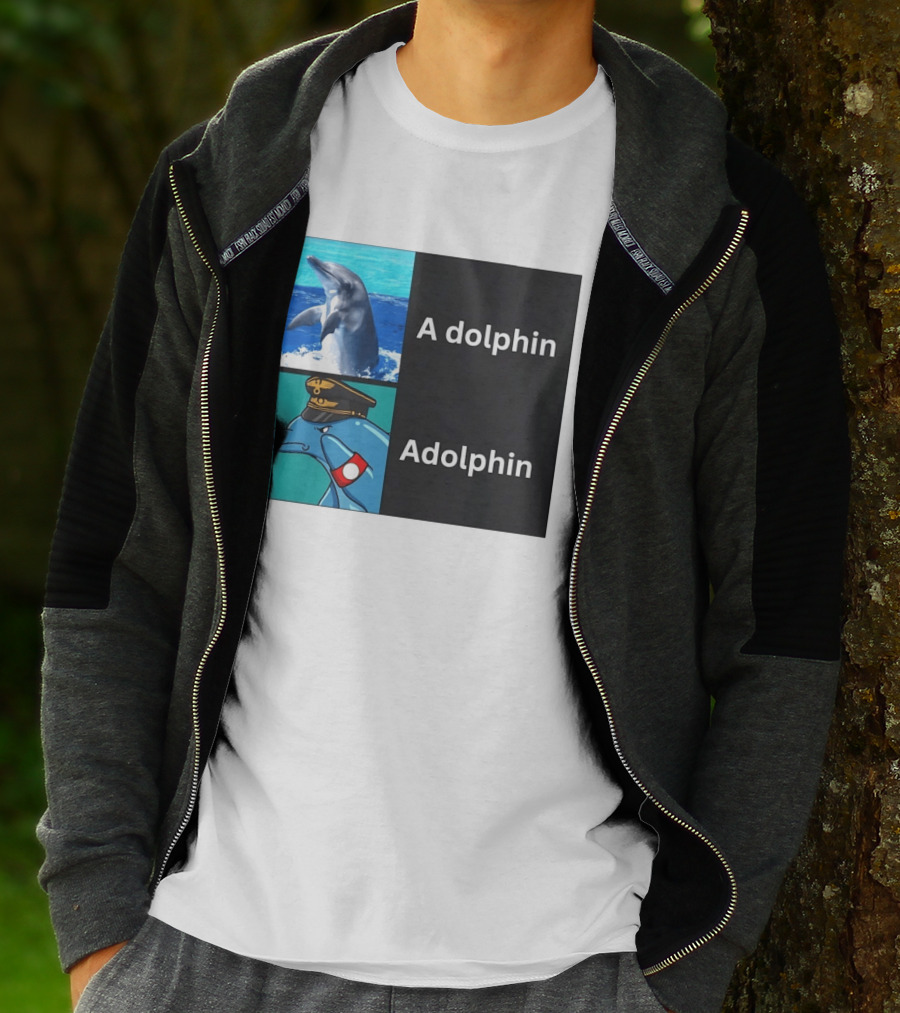 A Dolphin Adolphin Pun Wordplay Animal Meme T-Shirt
