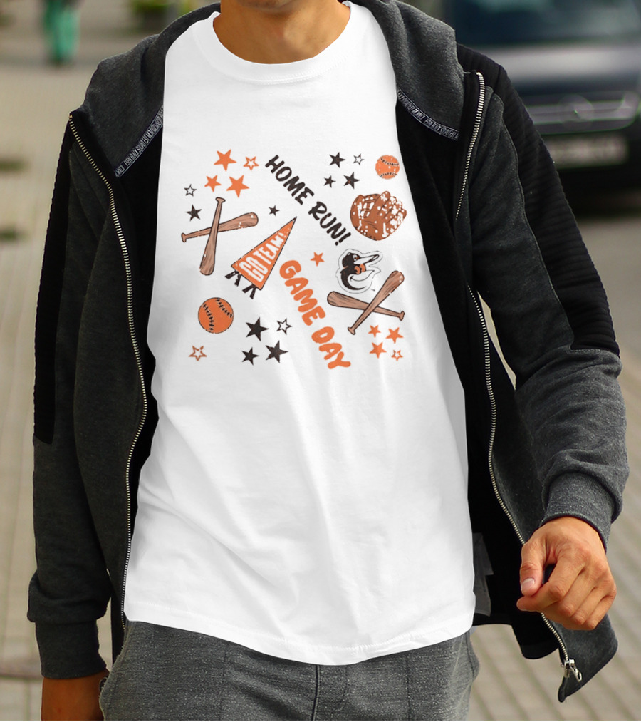 Baltimore Orioles Game Day Home Run MLB Baseball Celebration T-Shirt