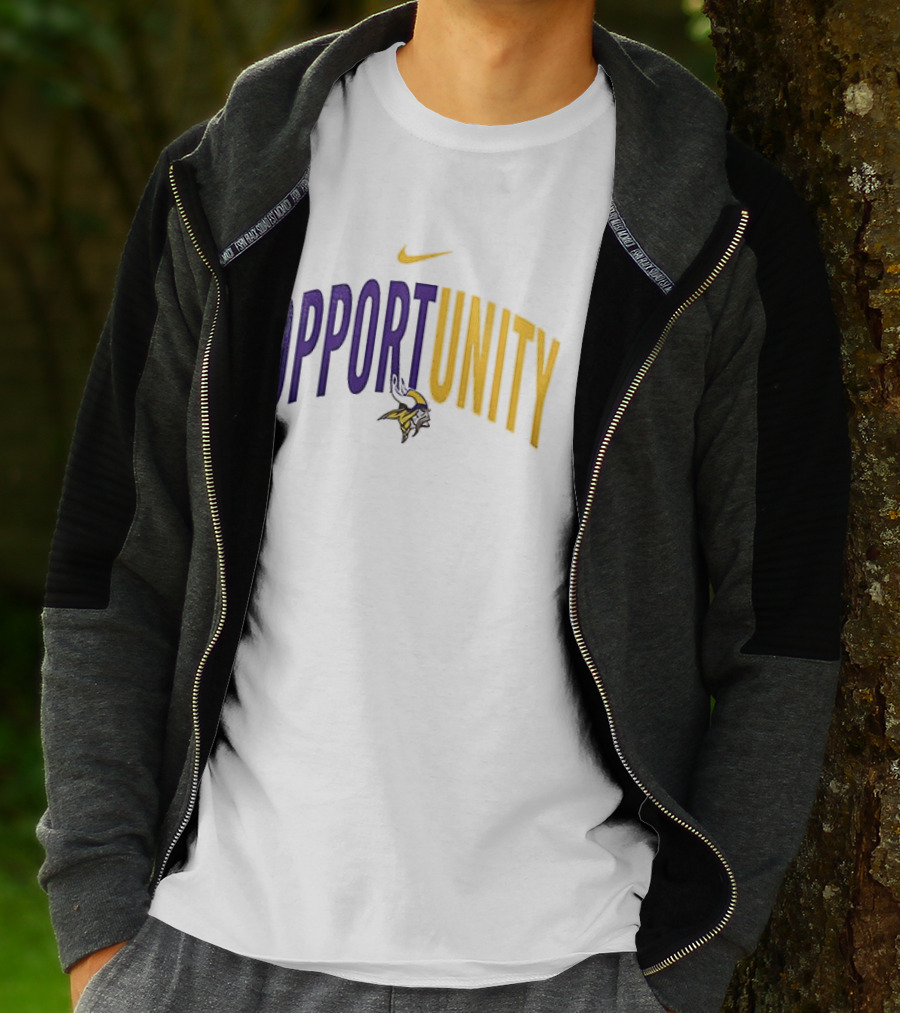 Nike Minnesota Vikings Opportunity Justice Freedom Equity T-Shirt