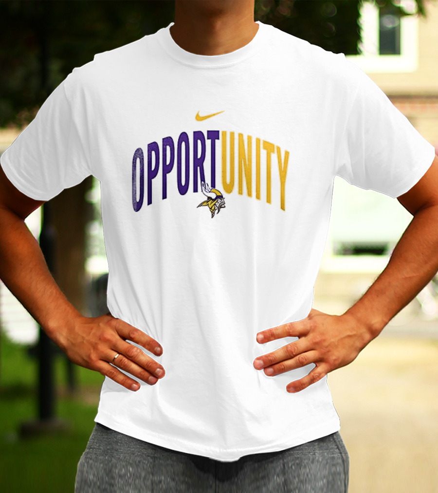 Nike Minnesota Vikings Opportunity Justice Freedom Equity T-Shirt