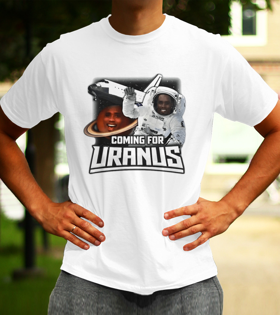 Coming For Uranus Astronaut Spaceship Humor T-Shirt