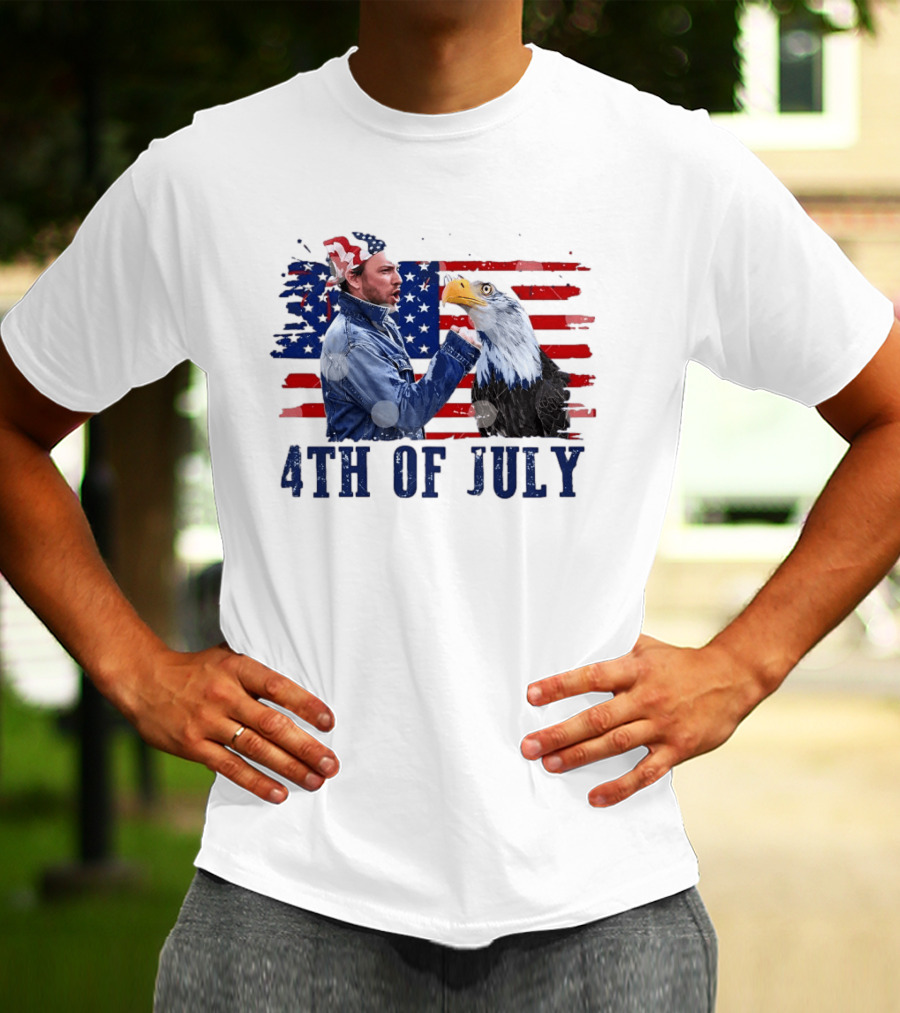 Charlie Kelly Rock Flag Eagle 4th Of July Patriotic Eagle Comedy T-Shirt