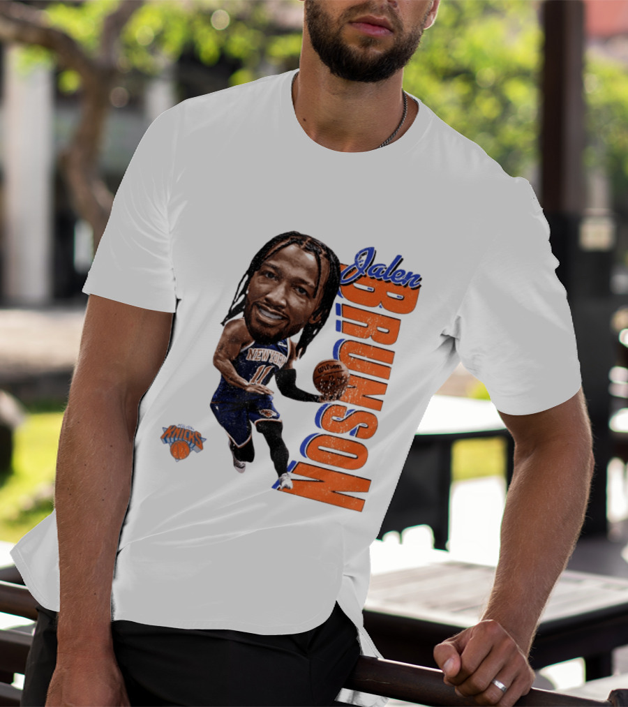 Jalen Brunson New York Knicks Basketball Caricature NBA Knicks T-Shirt