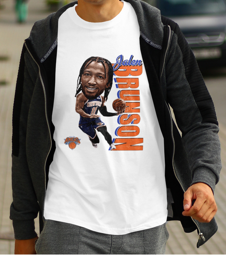 Jalen Brunson New York Knicks Basketball Caricature NBA Knicks T-Shirt