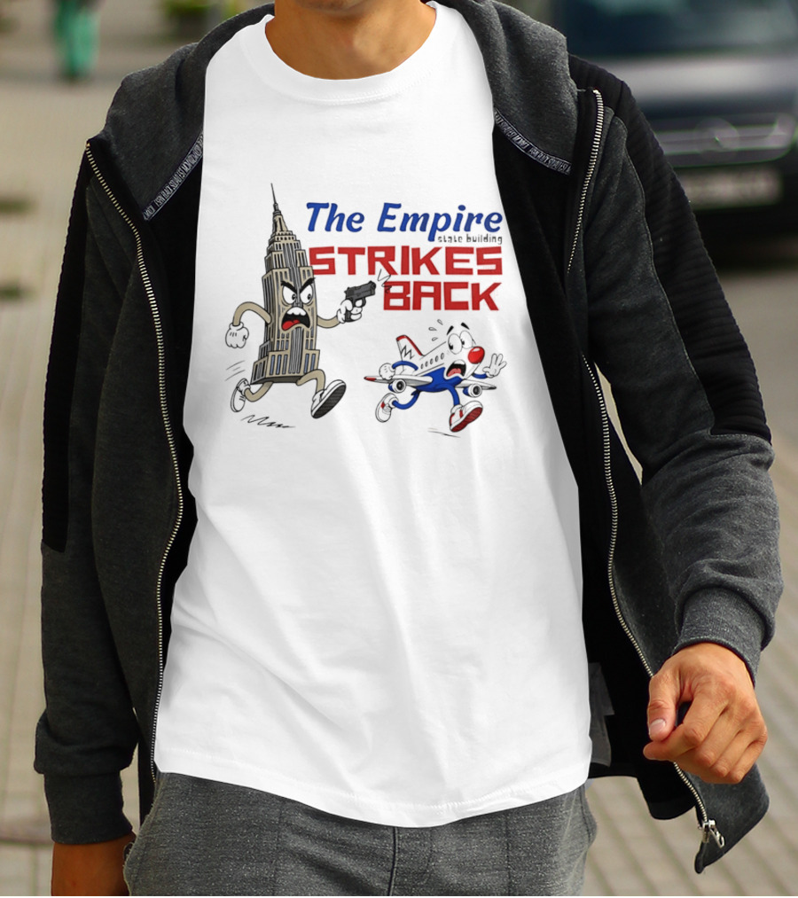 The Empire Strikes Back New York City Parody Featuring Cityscape Showdown T-Shirt