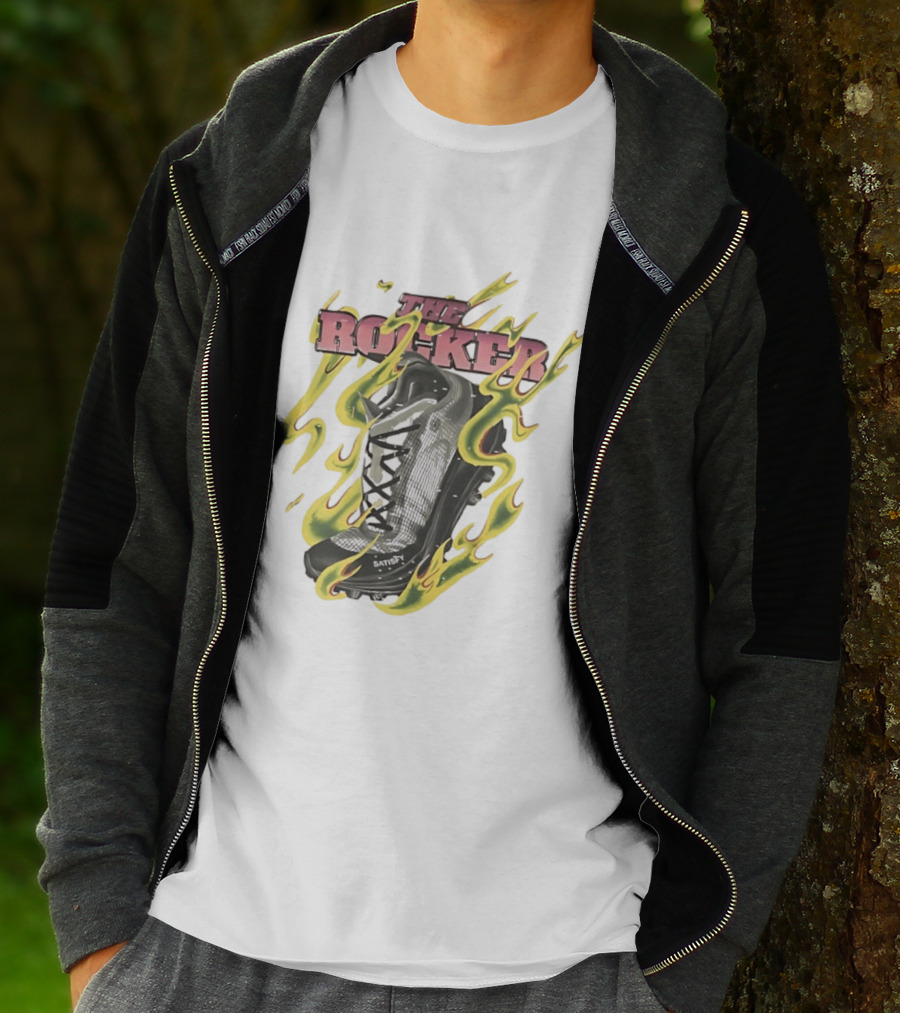 The Rocker Satisfy Running Original Trailblazer Flame Boot T-Shirt