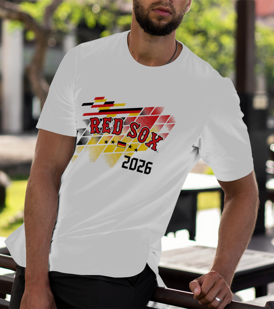 Red Sox 2026 German Celebration With Flag And Stars T-Shirt