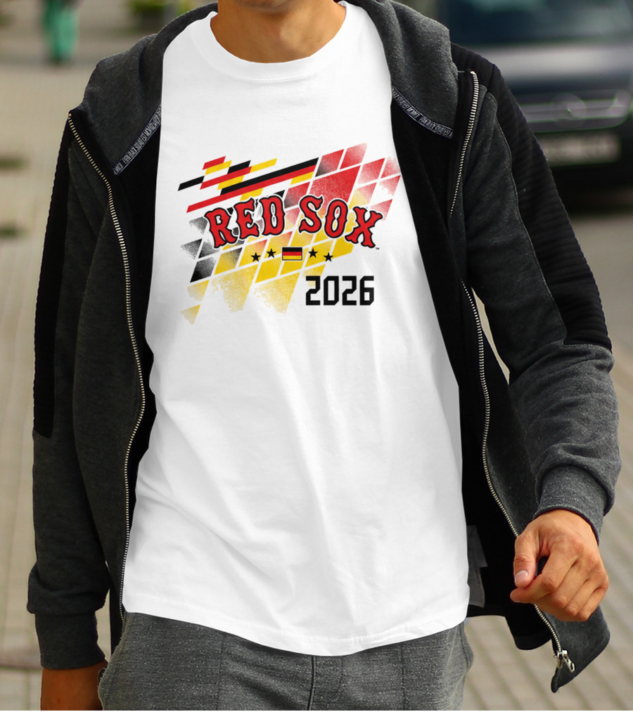Red Sox 2026 German Celebration With Flag And Stars T-Shirt