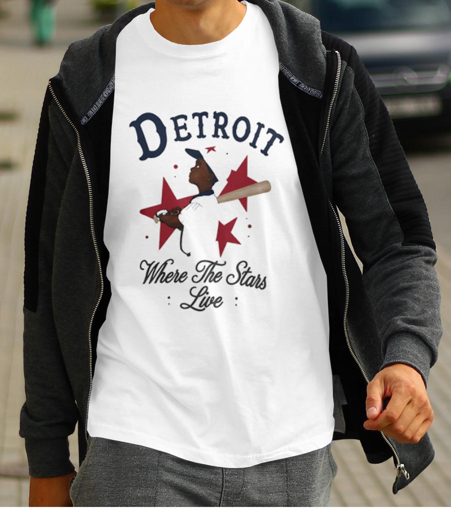 Detroit Baseball Where The Stars Live T-Shirt