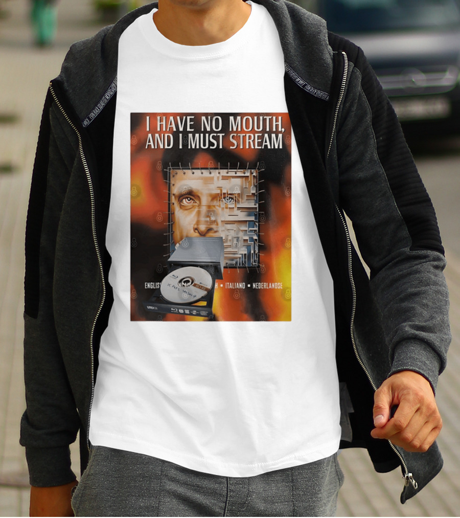 I Have No Mouth And I Must Stream Disc Drive Maze T-Shirt
