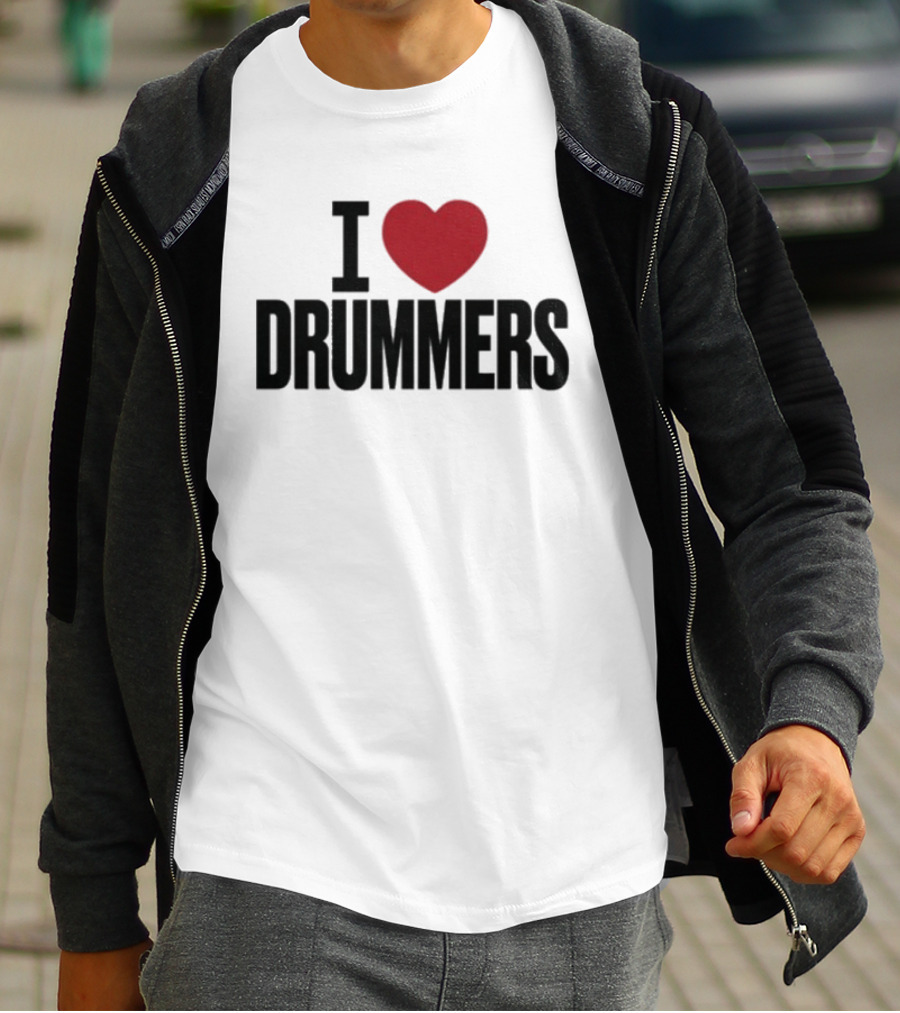 G Flip I Heart Drummers T-Shirt