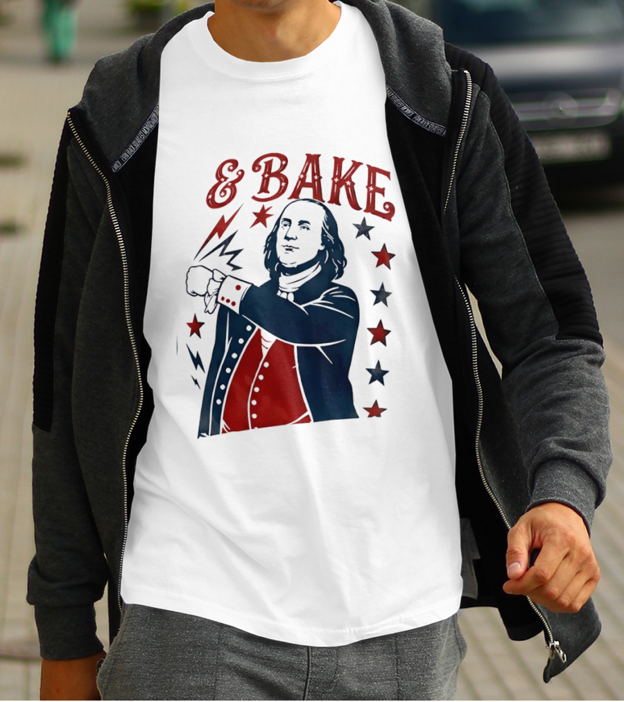 George Washington 4th Of July Bake American 250th Celebration T-Shirt