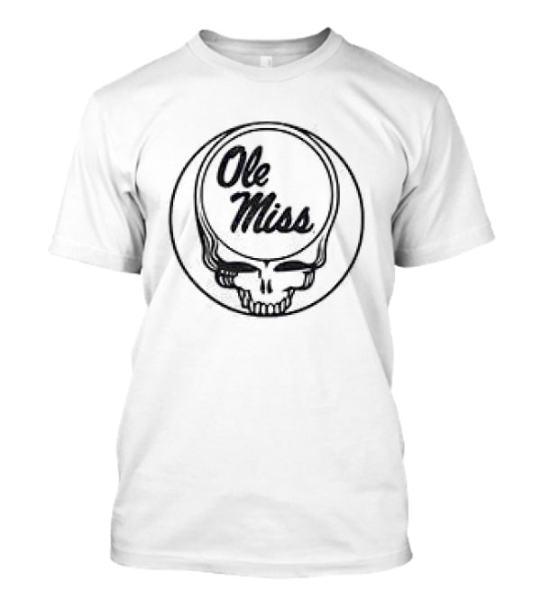 Grateful Dead Ole Miss Rebels Basketball Collaboration Skull T-Shirt