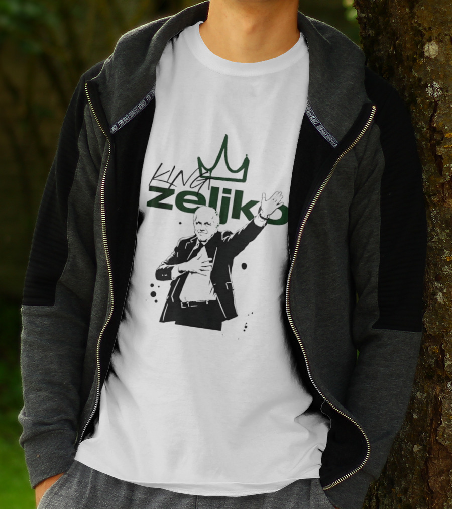 King Zeljko Obradovic Legendary Coach Iconography T-Shirt
