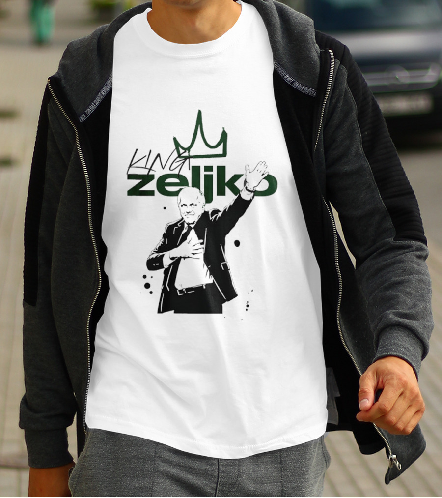 King Zeljko Obradovic Legendary Coach Iconography T-Shirt