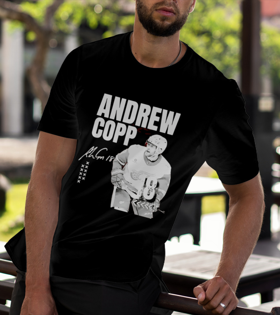 Andrew Copp Detroit Red Wings 18 NHL Hockey Player Signature Jersey T-Shirt