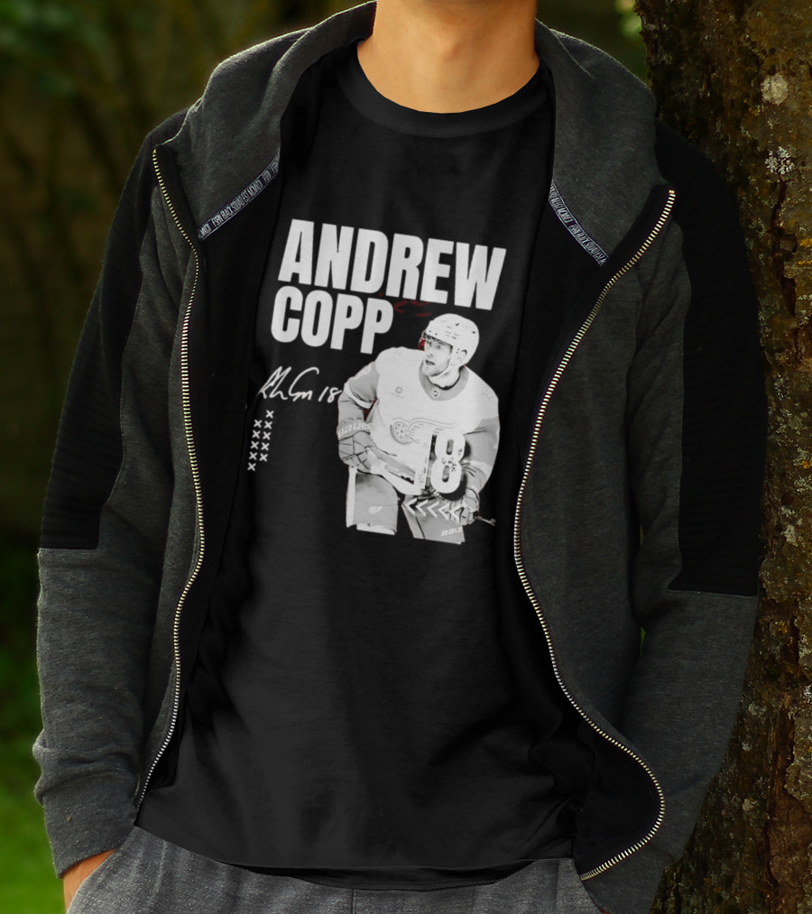 Andrew Copp Detroit Red Wings 18 NHL Hockey Player Signature Jersey T-Shirt