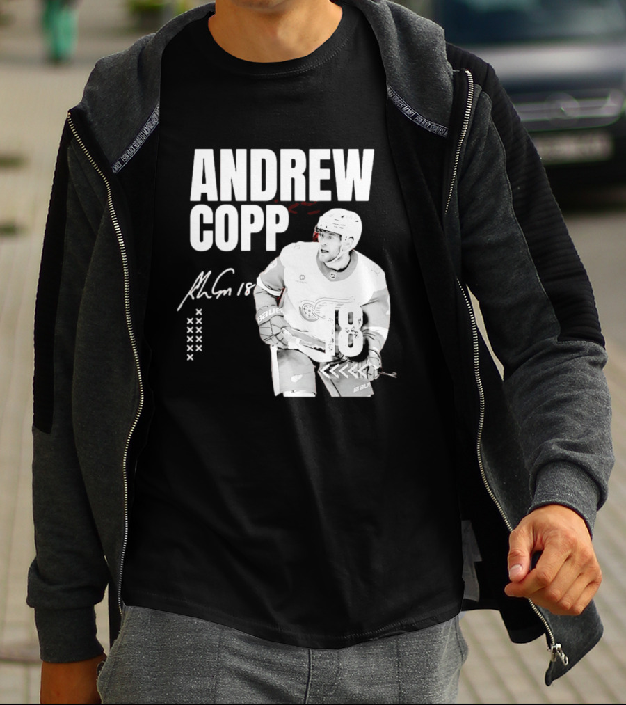 Andrew Copp Detroit Red Wings 18 NHL Hockey Player Signature Jersey T-Shirt