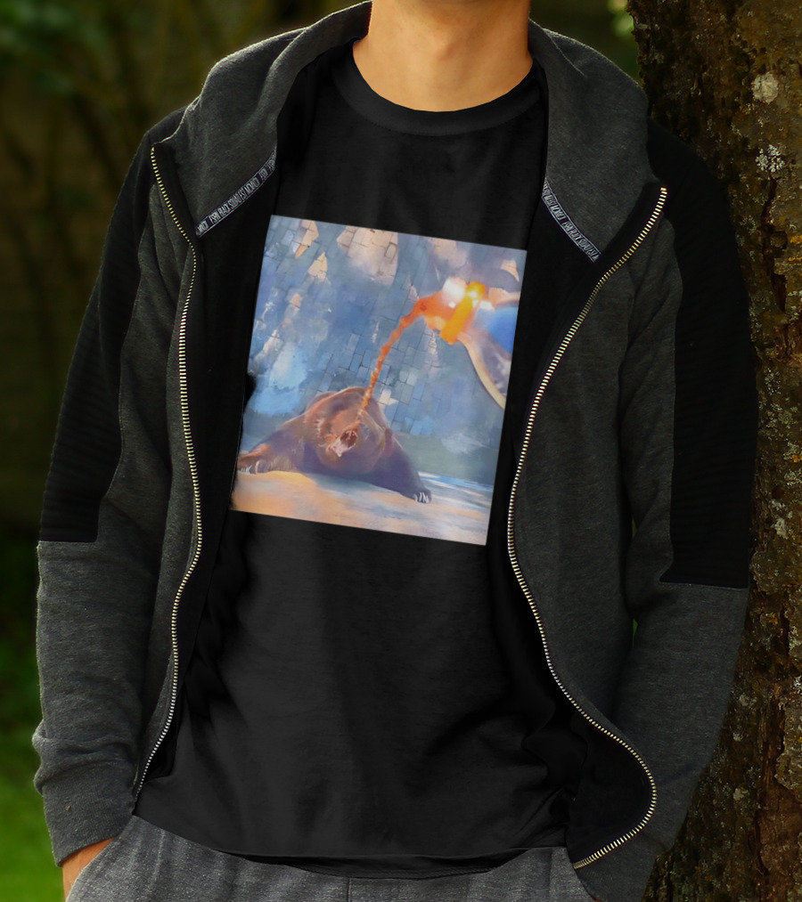 Bear Cola Bottle Wildlife Nature Animal Beverage Refreshment Zoo T-Shirt