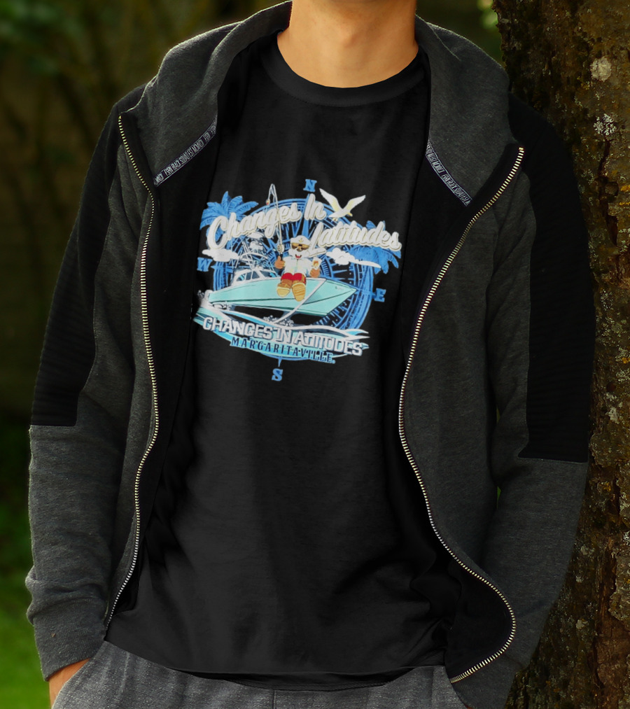 Buc Ee's Margaritaville Changes In Latitudes Tropical Boat Adventure T-Shirt