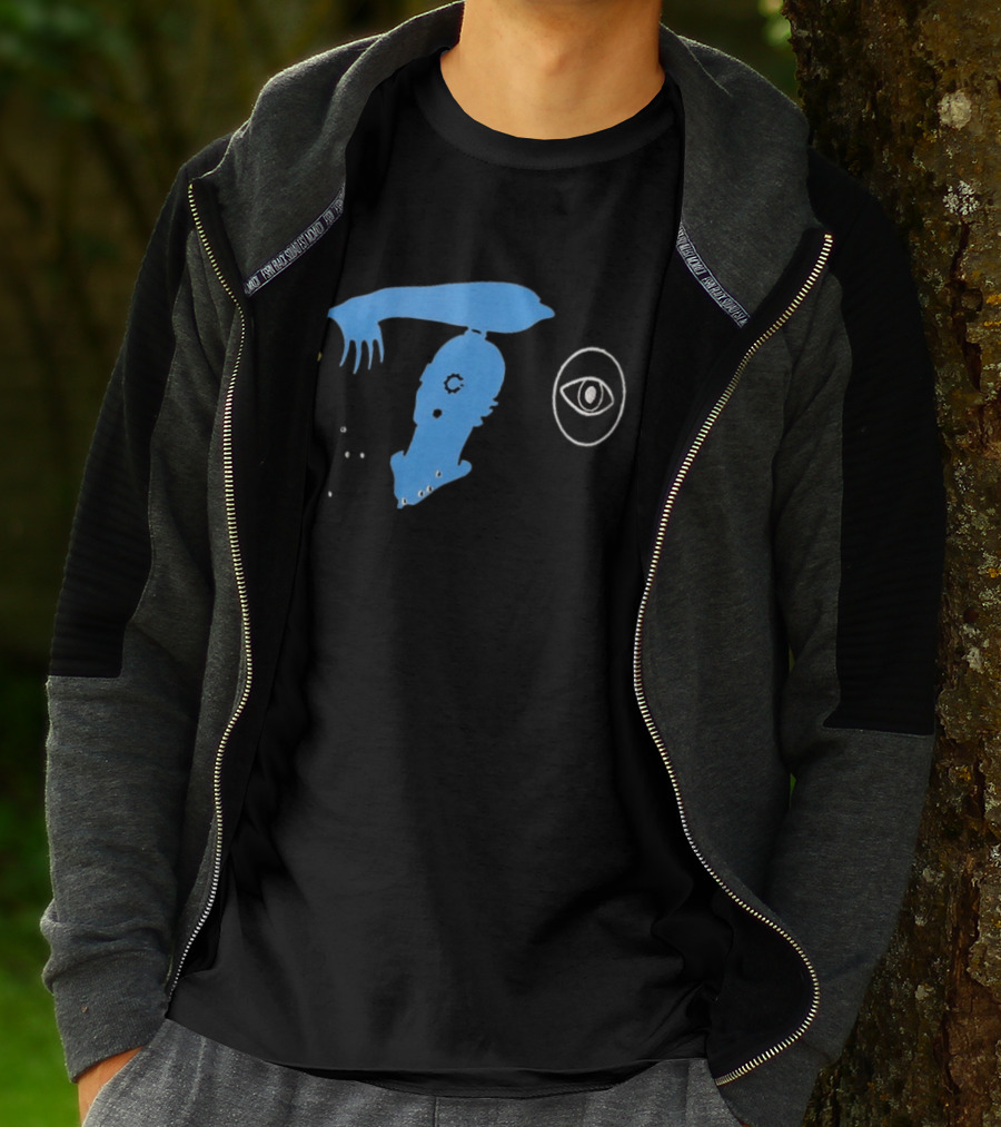 Candice For You Searcher Abstract Blue Silhouette With Eye T-Shirt