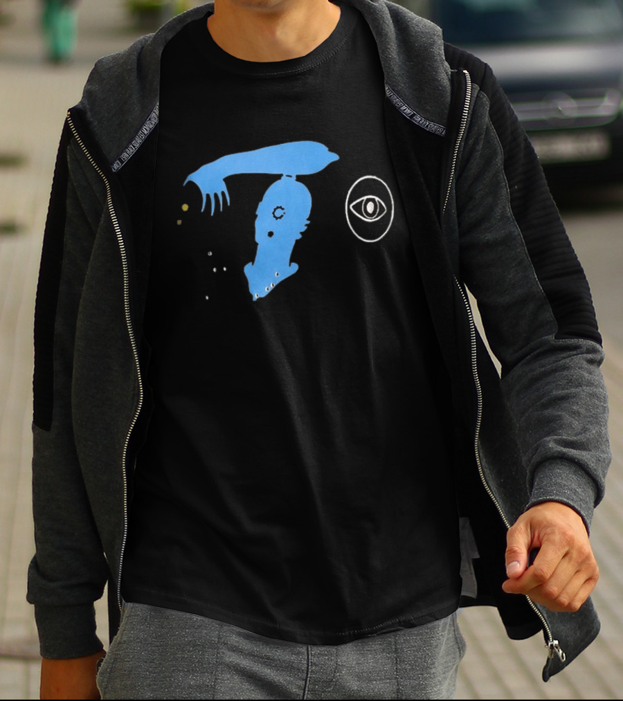 Candice For You Searcher Abstract Blue Silhouette With Eye T-Shirt