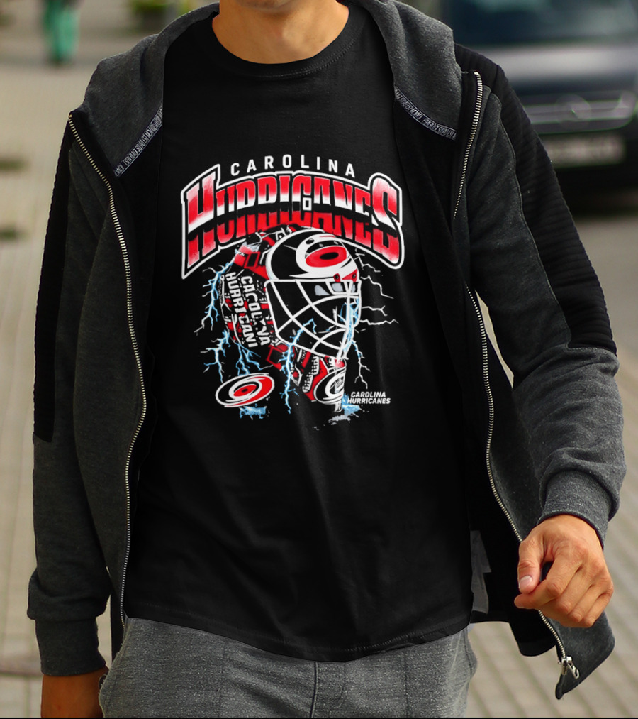 Carolina Hurricanes NHL Hockey Mask Lightning T-Shirt