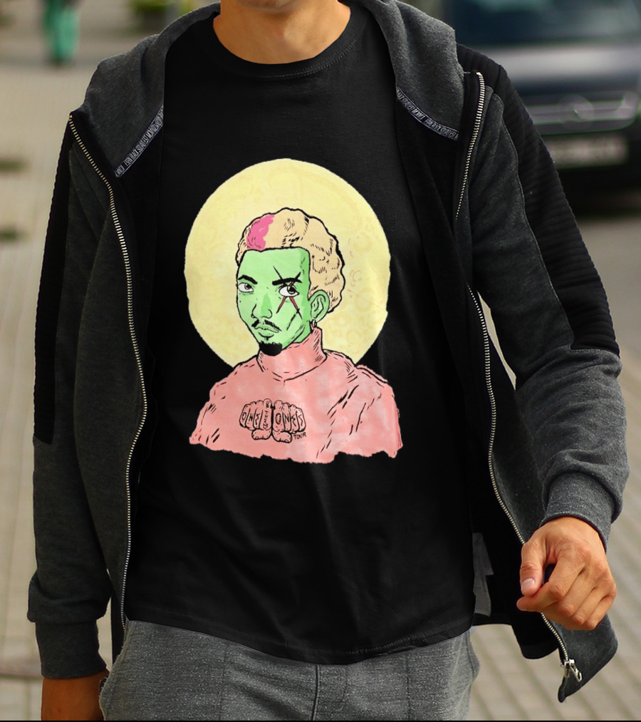 Chris Brown One Of Them Ones Tour 2026 Green Face Pink Hair Halo T-Shirt