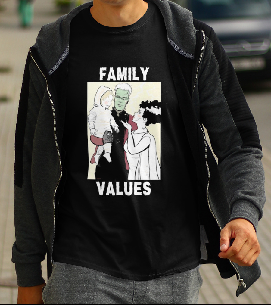 Family Values Halloween 2026 Ghostly Family T-Shirt