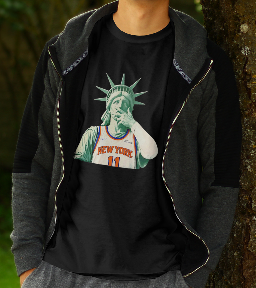New York Knicks Statue Of Liberty Number 11 Jalen Brunson 2026 T-Shirt