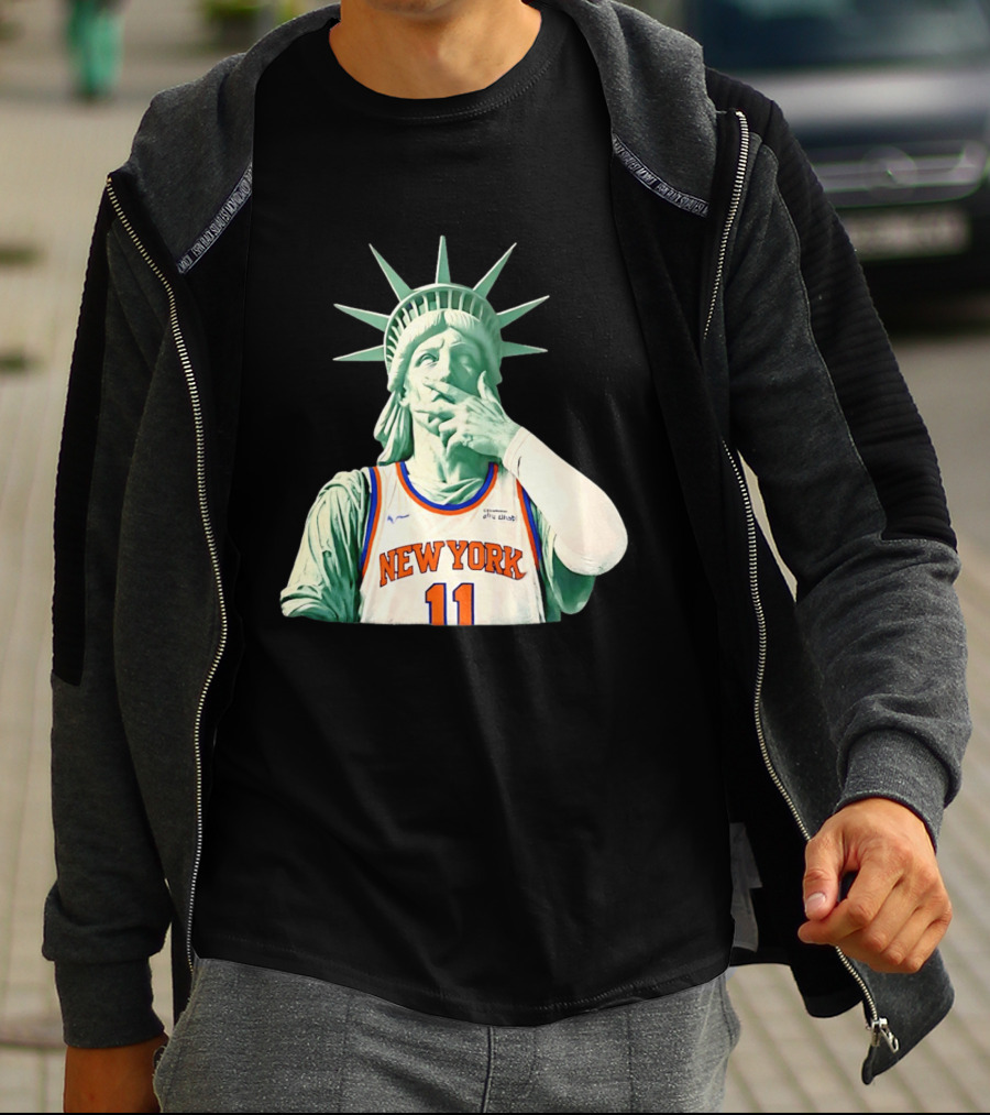 New York Knicks Statue Of Liberty Number 11 Jalen Brunson 2026 T-Shirt