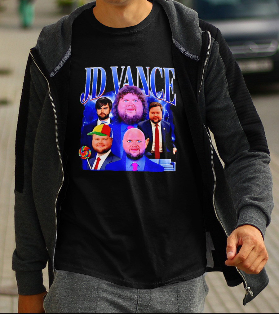 JD Vance Meme Collage Satire Politician Lollipop T-Shirt