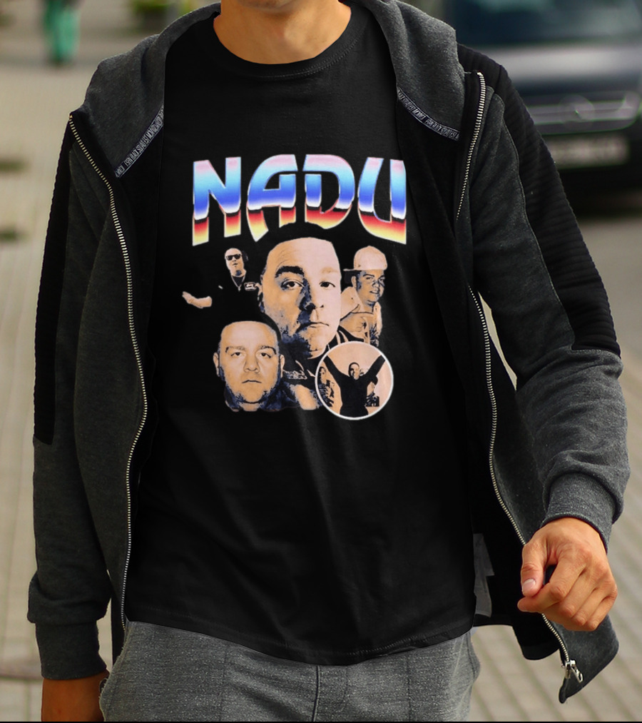 Nadu Multicolor Bold Text And Multiple Faces T-Shirt